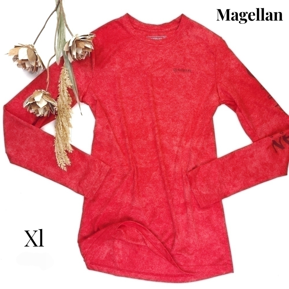 MAGELLAN Red Long Sleeve Compression Tee Sz XL